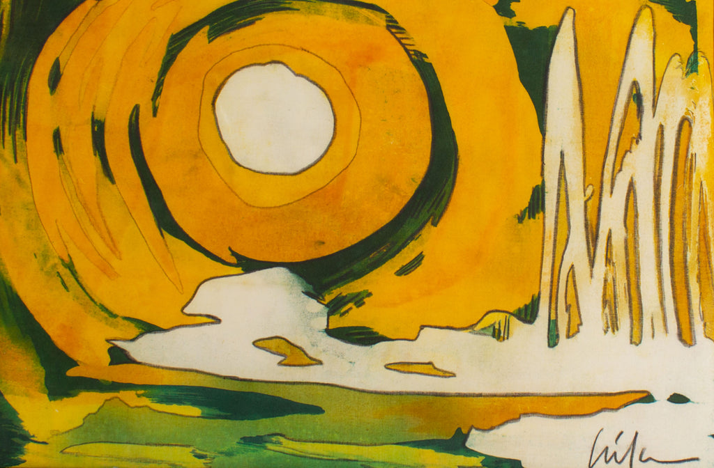 Harry Hilson Signed Abstract Landscape Batik