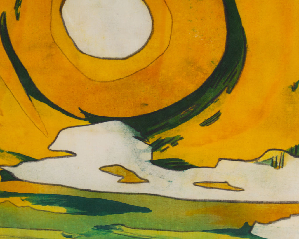 Harry Hilson Signed Abstract Landscape Batik
