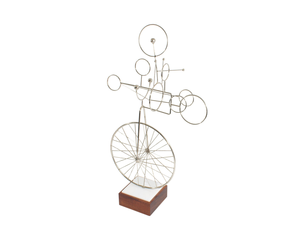 Joseph Burlini Signed 1978 Metal Bicycle Sculpture
