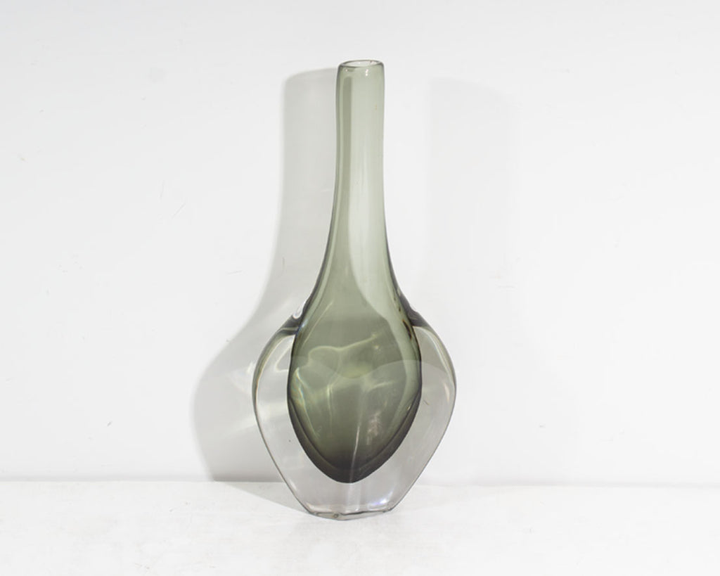 Nils Landberg Orrefors Sweden Sommerso Glass Vase