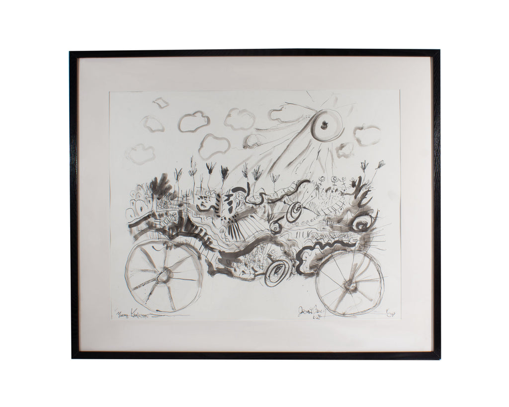 James Bruch Signed 2009 “Moving Landscape” Abstract Mixed Media Drawing