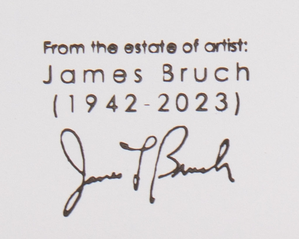 James L. Bruch Signed 2011 “Potted Plant” Abstract Mixed Media Painting