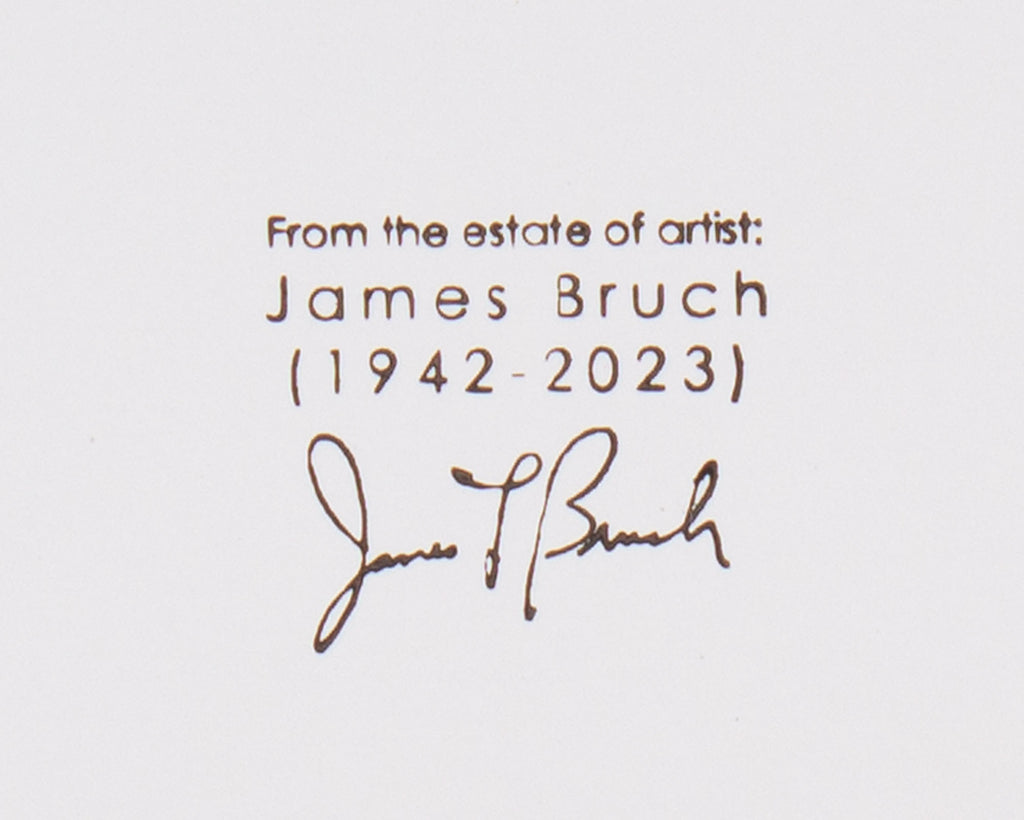 James L. Bruch Signed 2012 “Backyard Critters” Abstract Mixed Media Painting