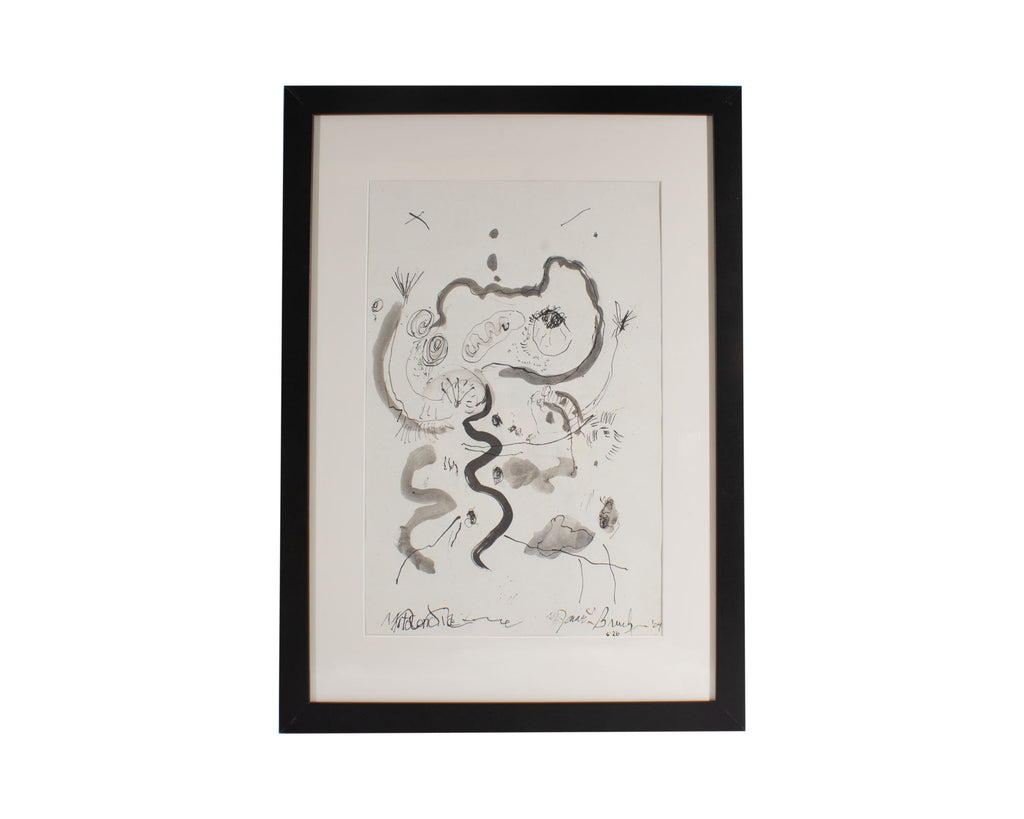 James L. Bruch 2009 Signed Abstract Ink Painting