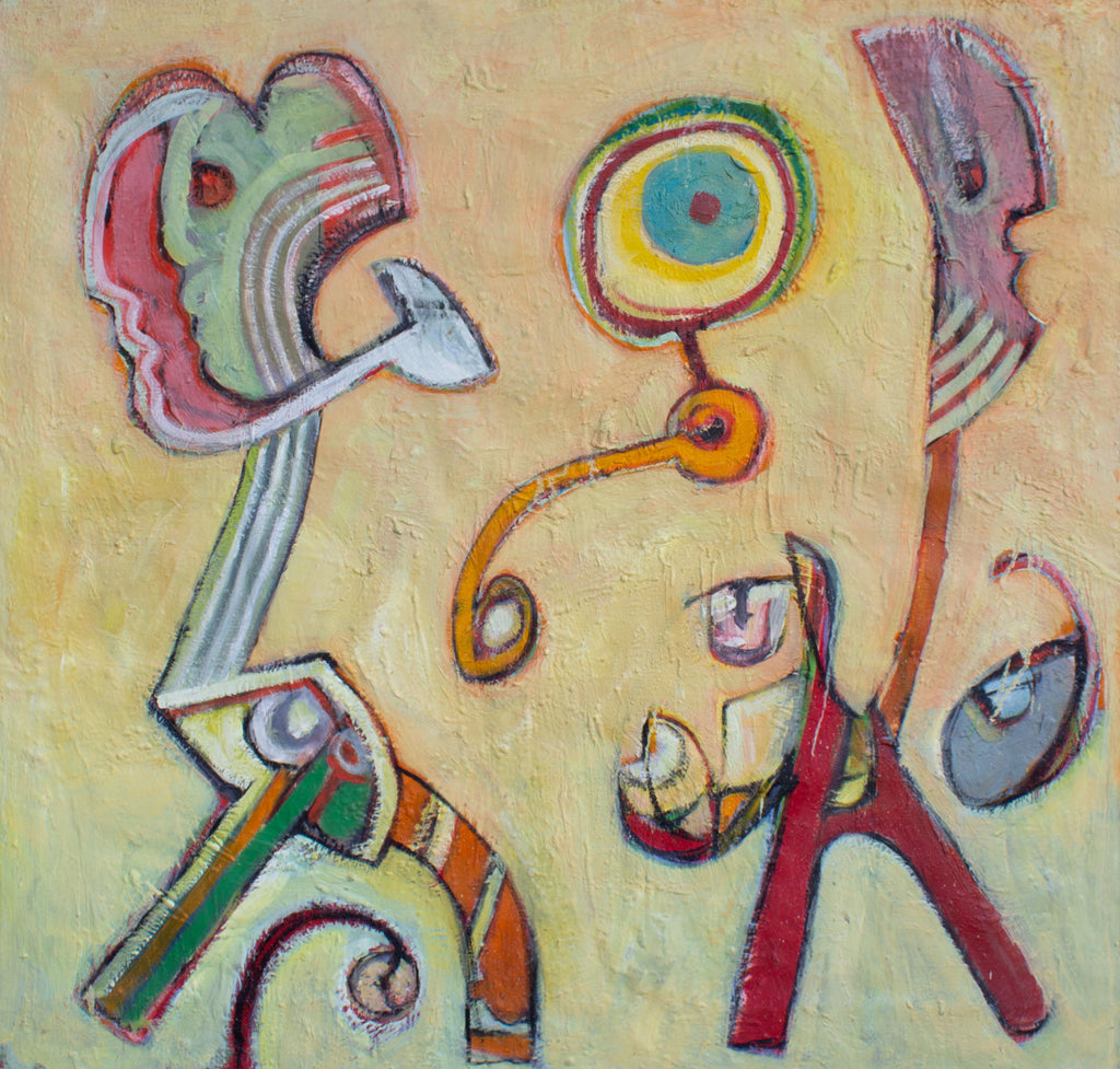 James L. Bruch Abstract Oil on Canvas Painting