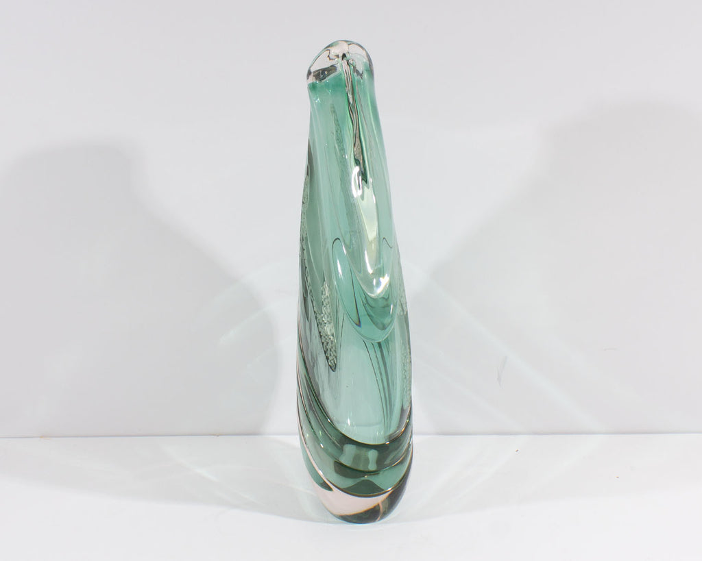 Craig Campbell Signed 1989 Art Glass Vase