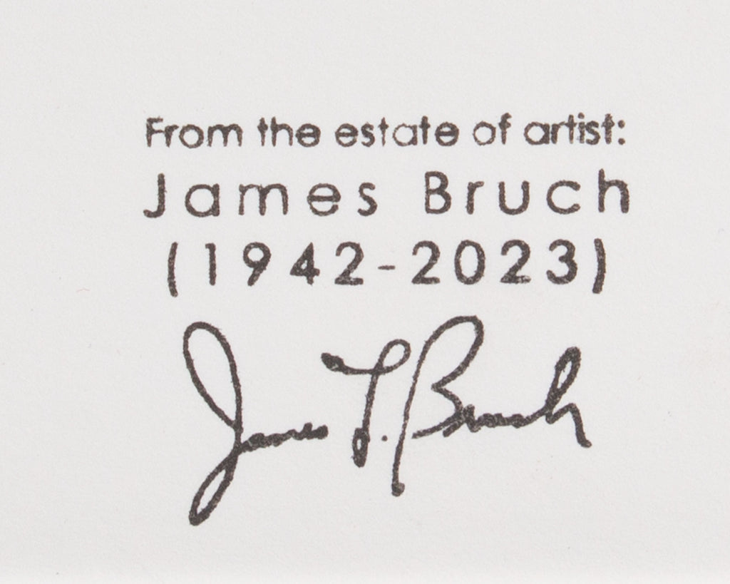 James L. Bruch Signed 1968 Abstract Mixed Media Drawing