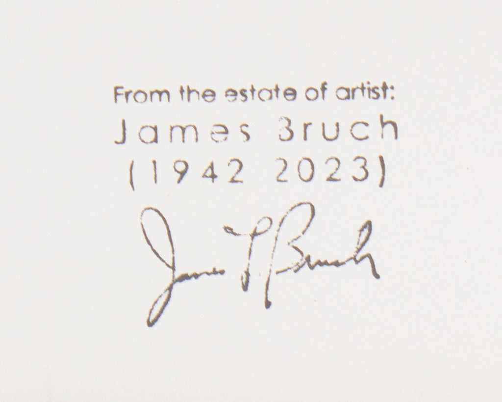 James L. Bruch Signed 1968 Abstract Mixed Media Drawing
