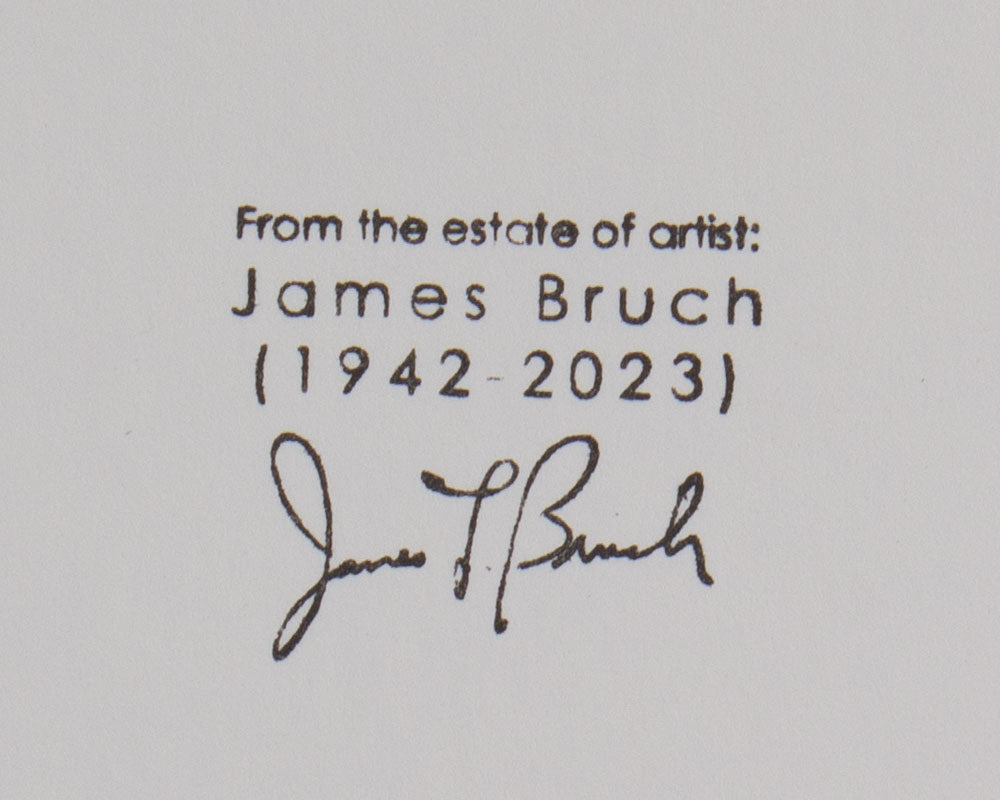 James L. Bruch Abstract Charcoal Drawing