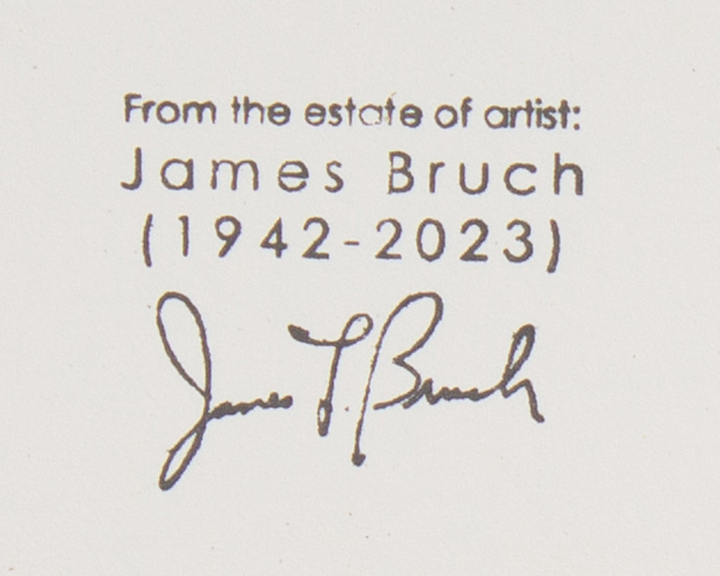 James L. Bruch Abstract Charcoal Portrait Drawing