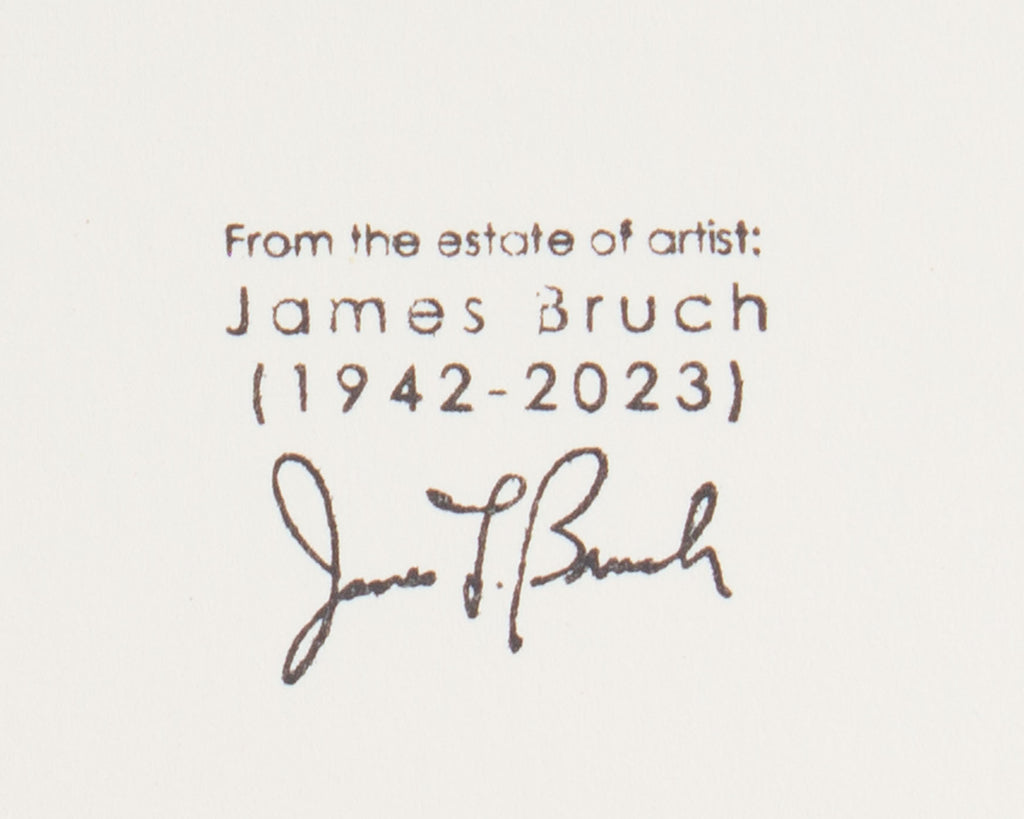 James L. Bruch Abstract Graphite and Acrylic Drawing