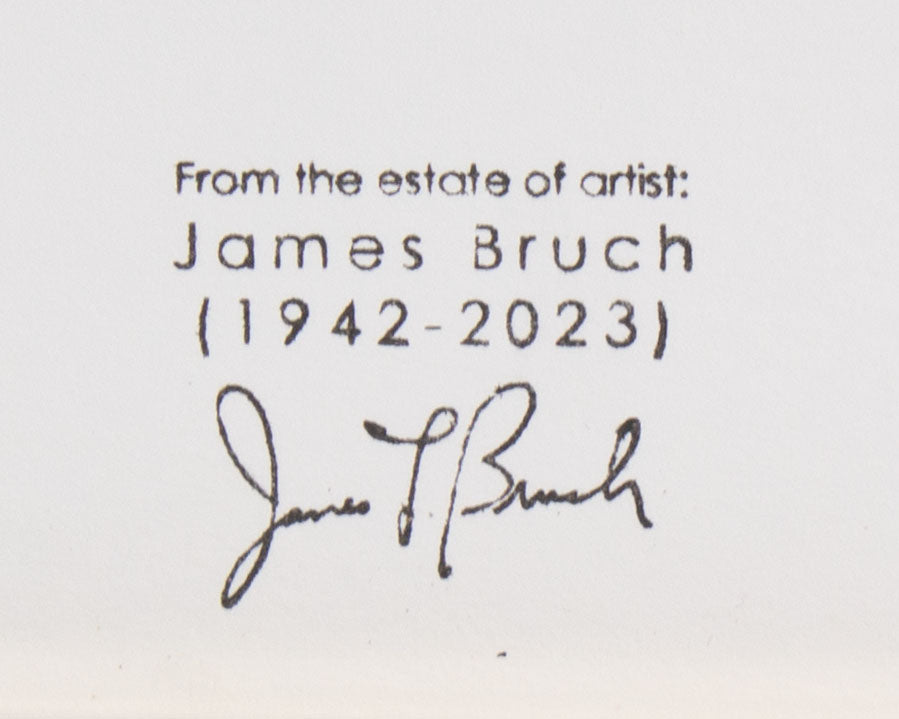 James L. Bruch Abstract Mixed Media Drawing