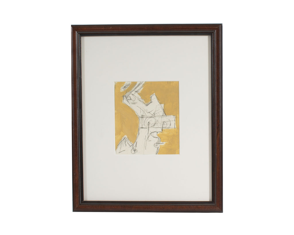 James L. Bruch Abstract Mixed Media Drawing