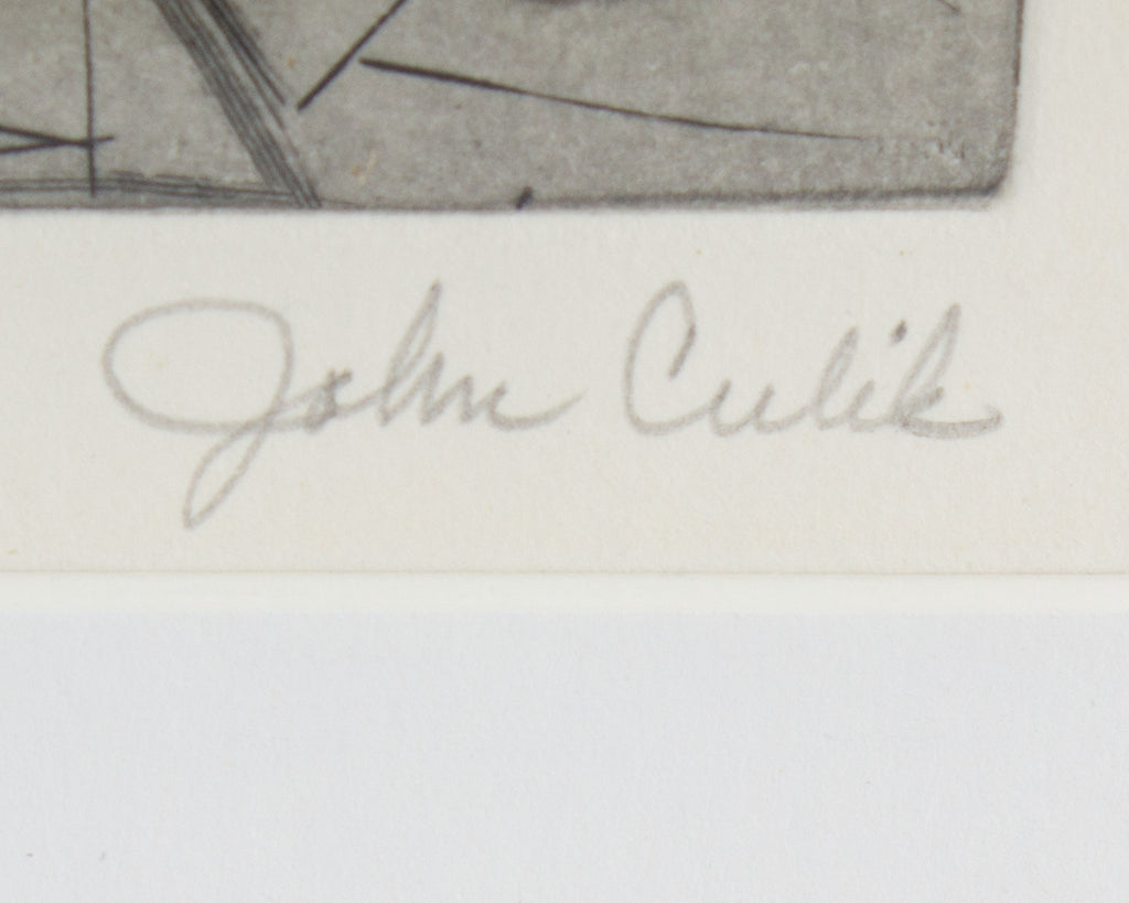 John Culik Signed “étude” Limited Edition Etching