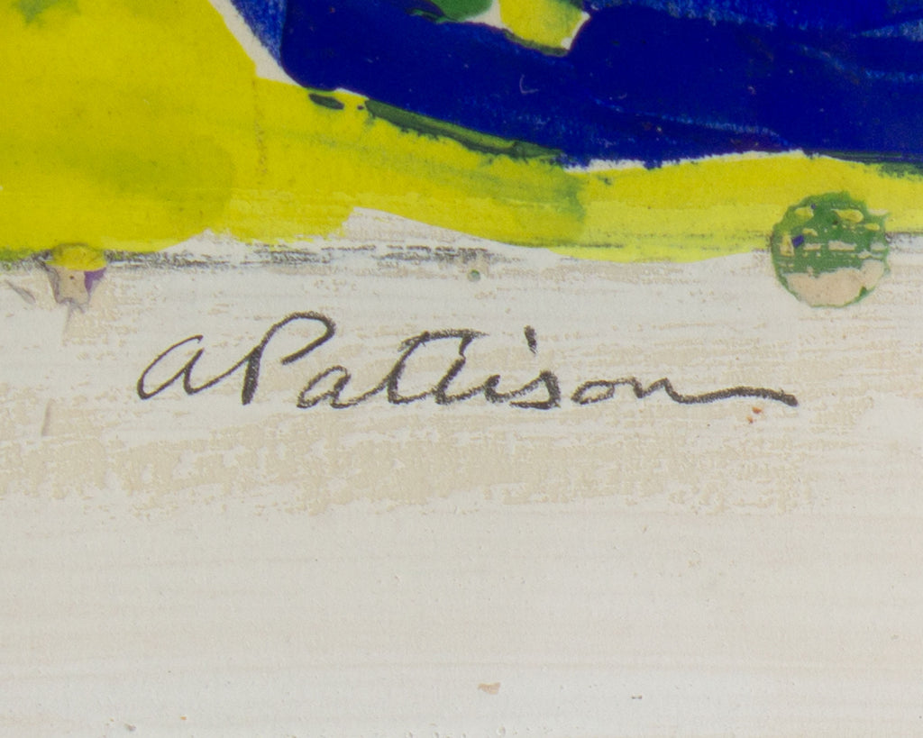 Abbott Pattison Signed Abstract Gouache Painting
