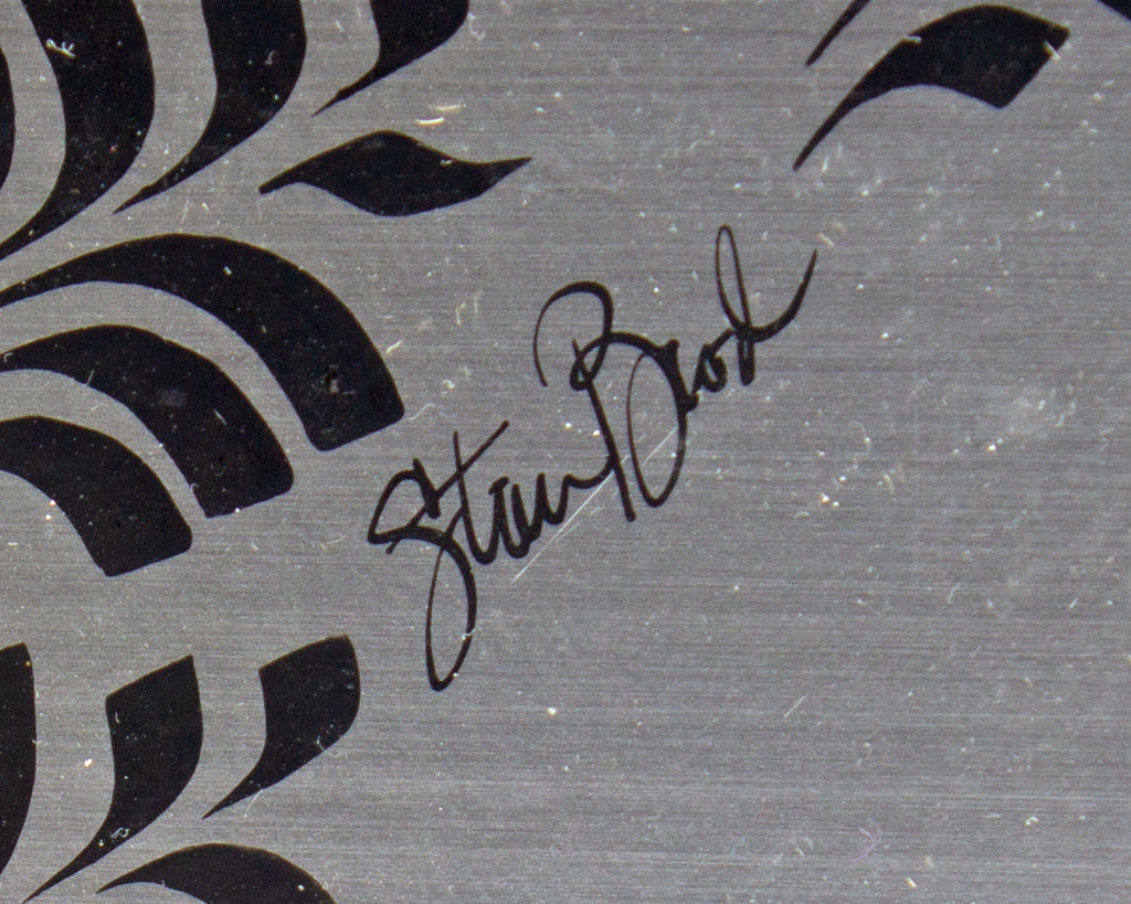 Stan Brod Signed “Silver Field” Ink on Foil Board Abstract Drawing