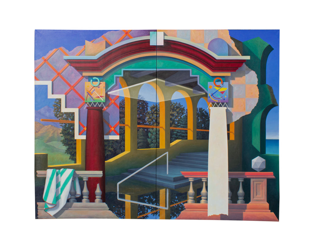 Kim Krause Signed 1992 “Kepler/Paradox #4” Monumental Acrylic on Canvas Painting