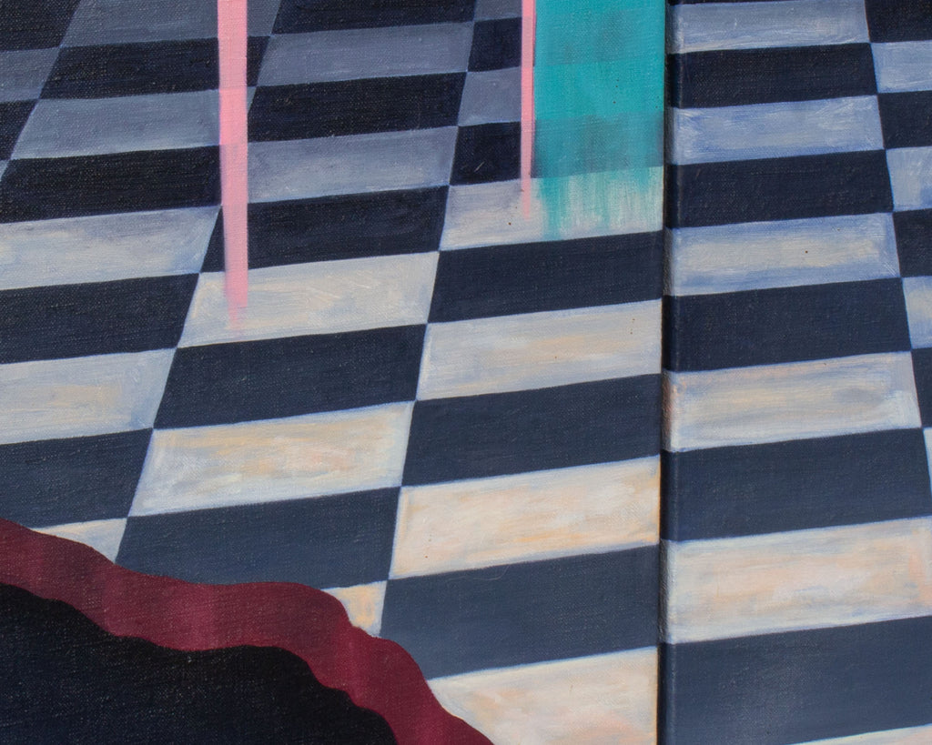 Kim Krause Signed 1992 “Kepler/Paradox #1” Monumental Acrylic on Canvas Painting