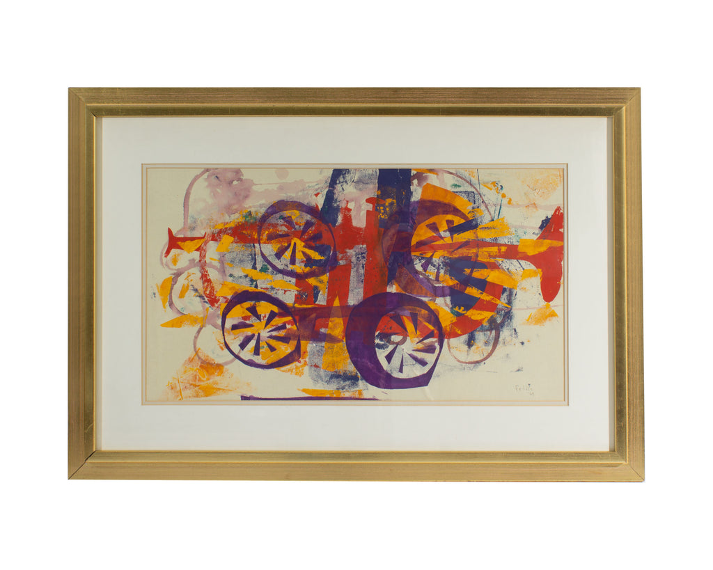 Felice Signed 1969 Abstract Serigraph Print