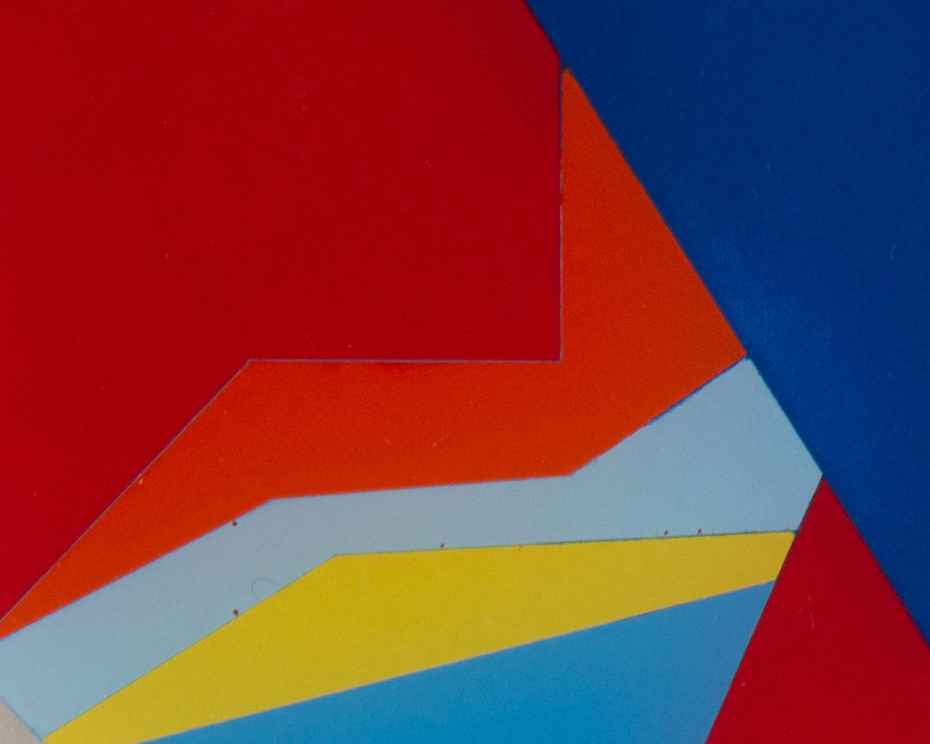 Jaya James Kern Signed 1978 Reverse Abstract Painting