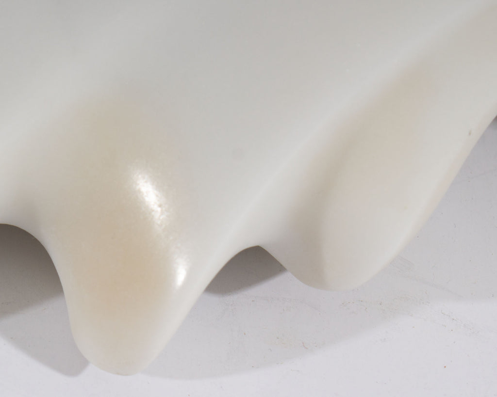 Susan Falkman Signed 1980 “Stretch II” White Marble Sculpture