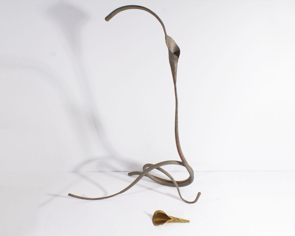 Jack Brubaker Metal Calla Lily Candleholder