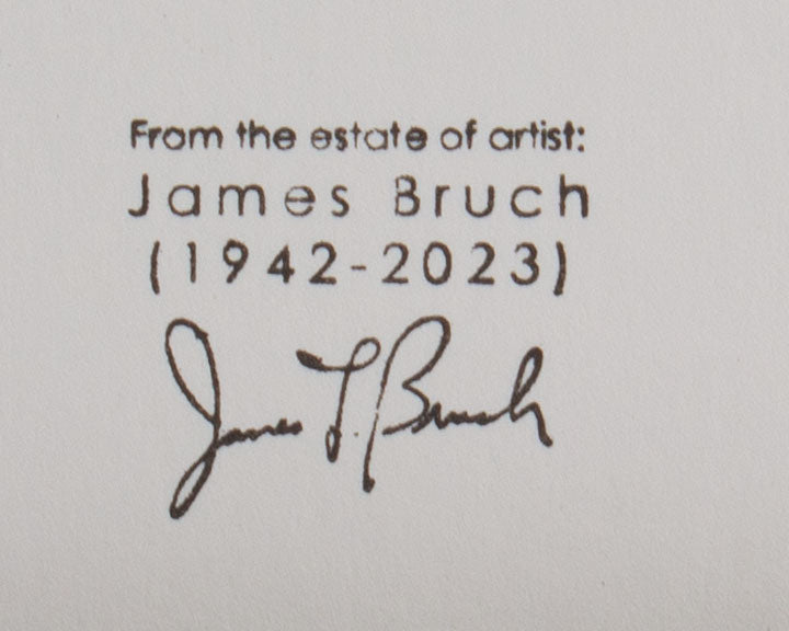 James L. Bruch Signed 1960 Limited Edition Portrait Lithograph