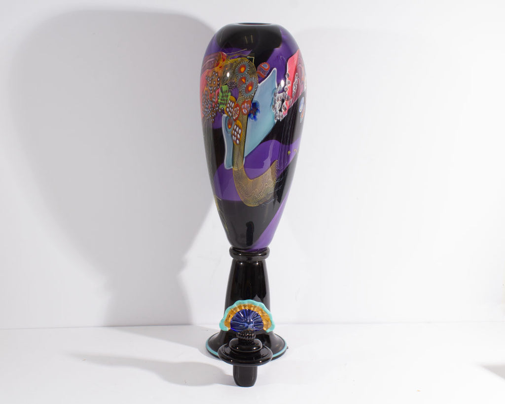 Wes Hunting Signed “Colorfield” Art Glass Decanter
