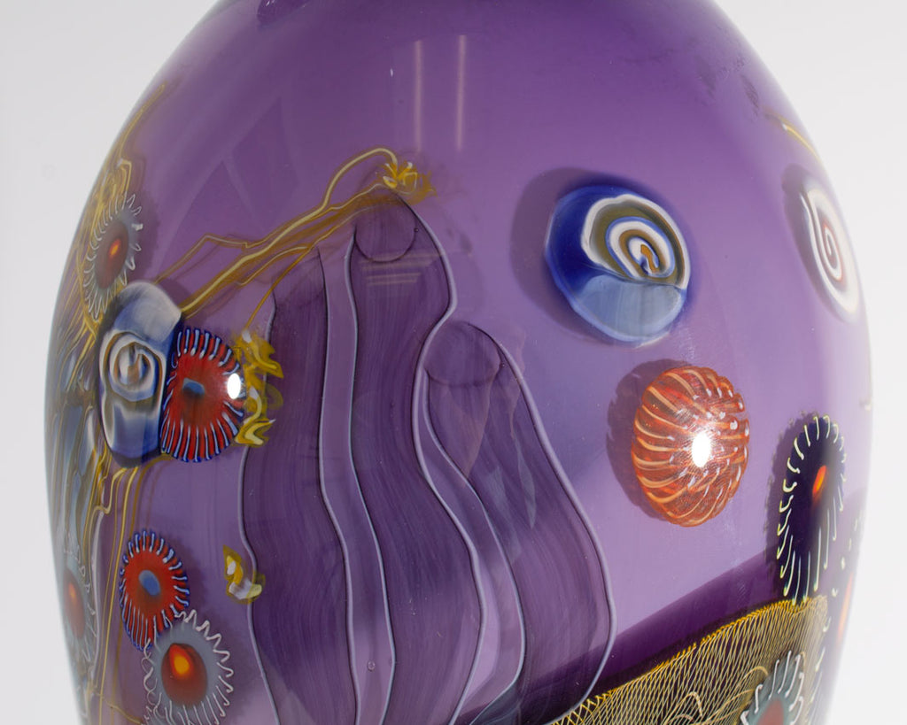 Wes Hunting Signed “Colorfield” Art Glass Amphora