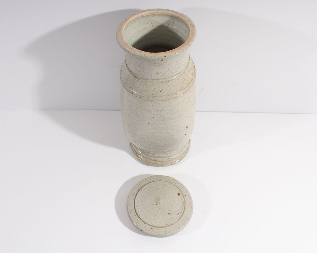 June Skowronski Onesti “Circle with Ripple” Studio Pottery Canister