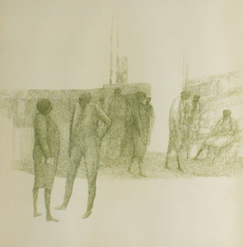 Harold Altman Signed “City Figures II” Limited Edition Etching