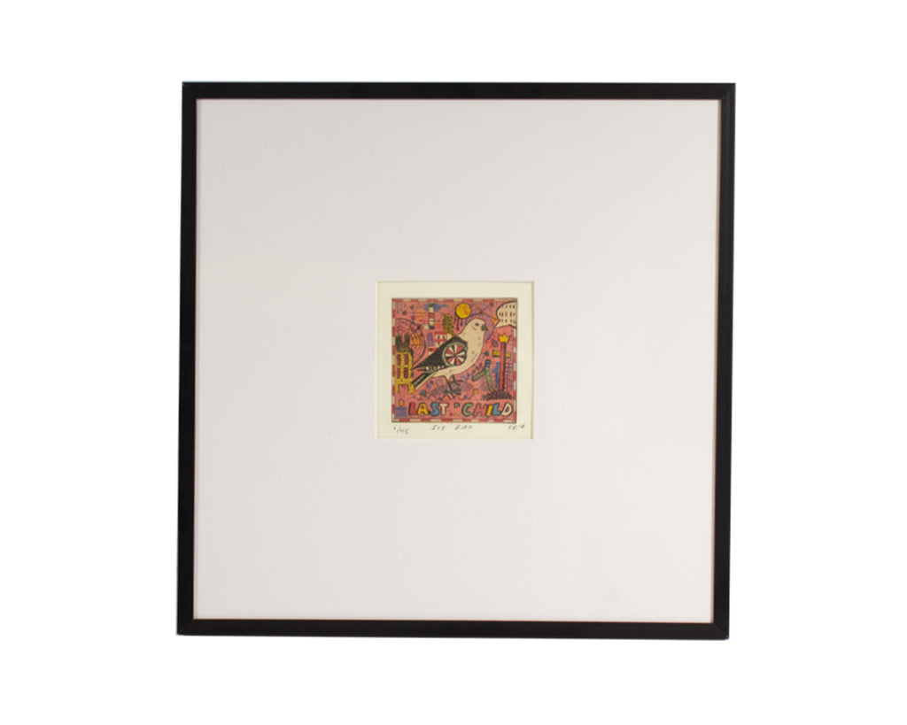Tony Fitzpatrick Signed 2014 “Ice Bird” Limited Edition Color Etching