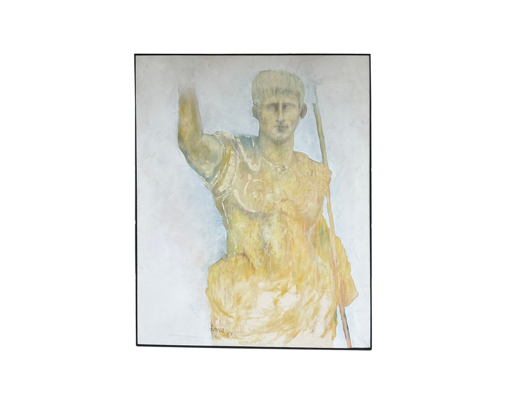 Gerald G. Boyce Signed 1963 Oil on Canvas Painting of Augustus Caesar