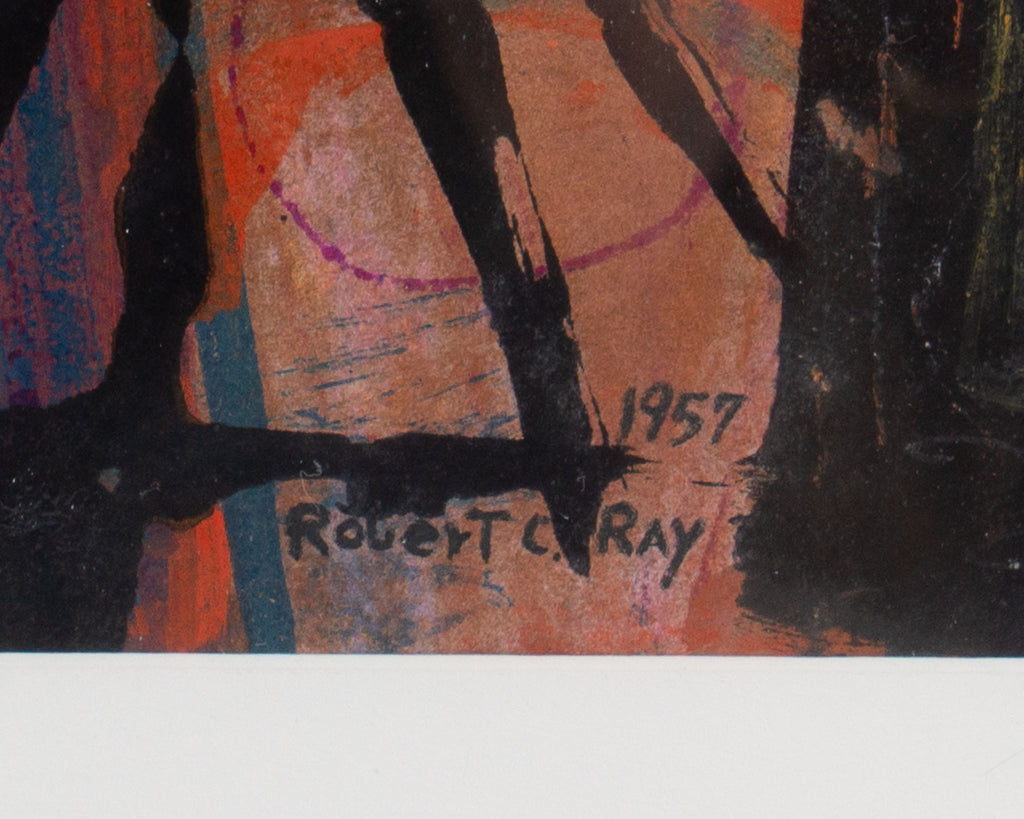 Robert Ray Signed 1957 Mixed Media Painting