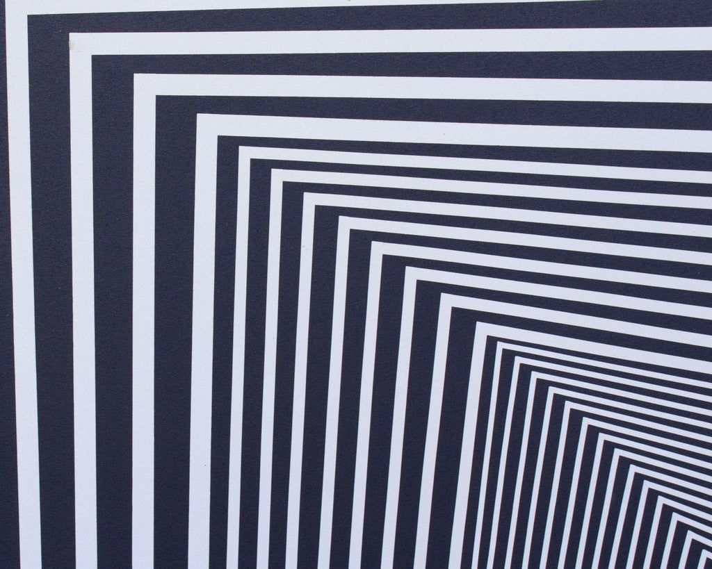 Greg Russell Signed 2007 Op Art Acrylic on Board Painting