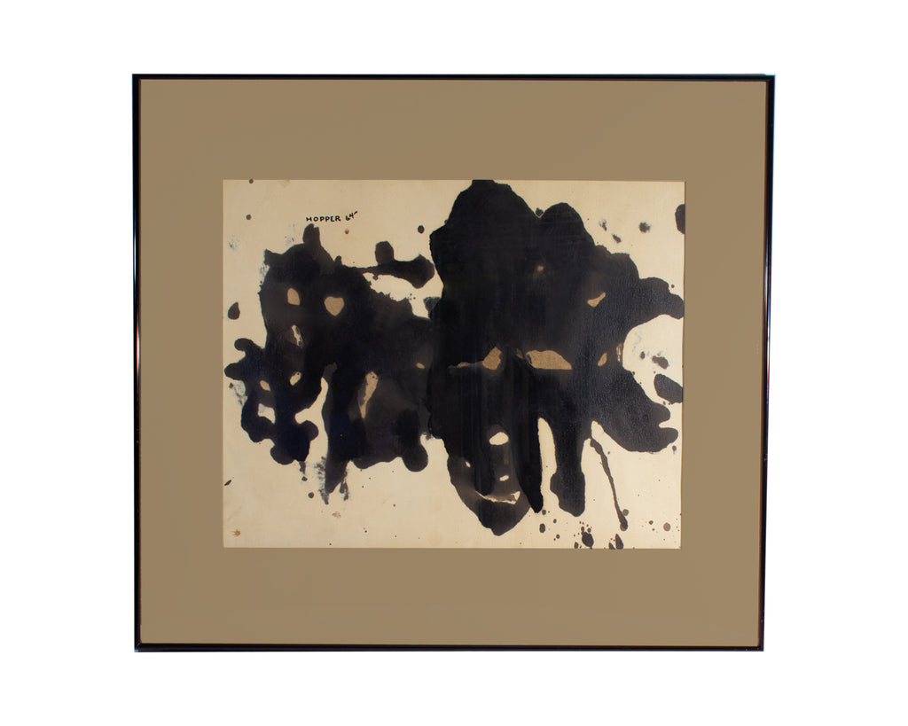 William Hopper Signed 1964 Abstract Ink Painting