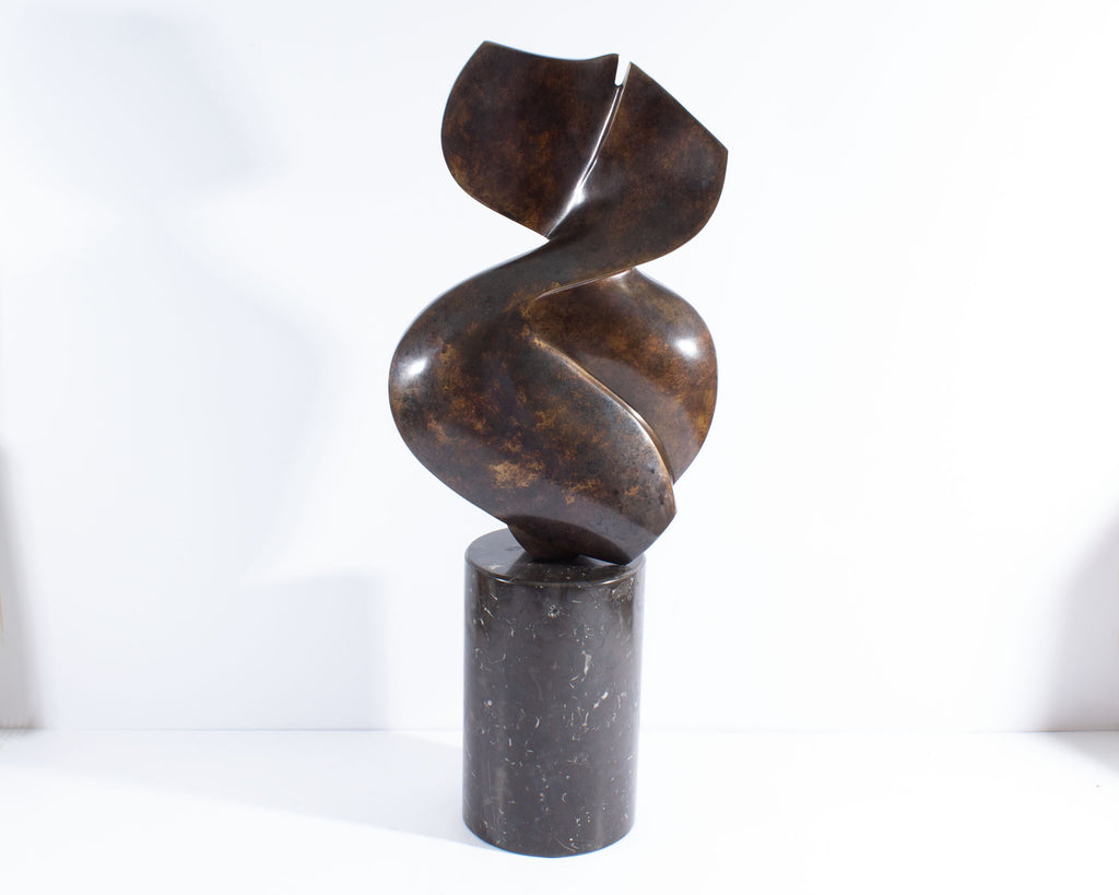 Fritz Olsen Signed 2006 “Double Take” Limited Edition Abstract Bronze Nude Sculpture