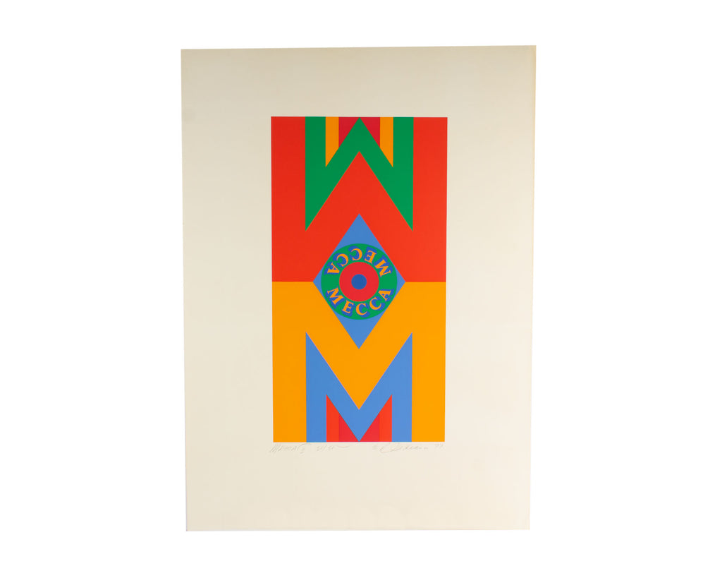 Robert Indiana Signed 1977 “Mecca II” Limited Edition Serigraph