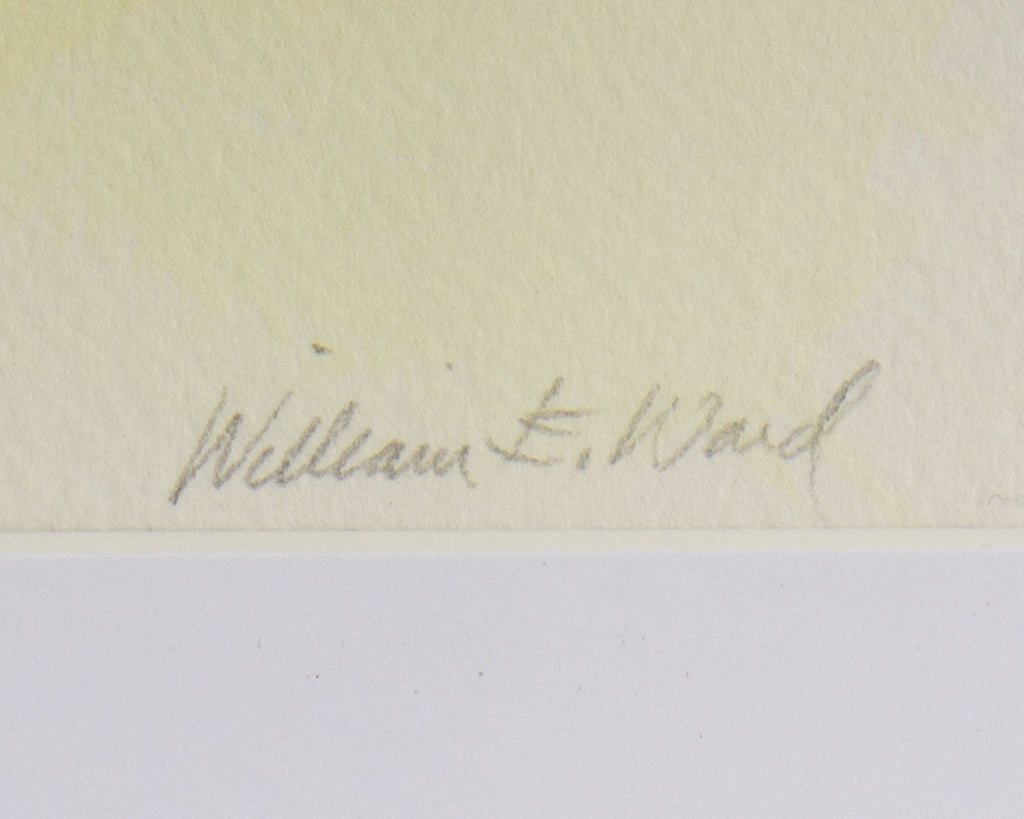 William E. Ward Signed 1994 “Canción Mixteca #2” Abstract Watercolor Painting