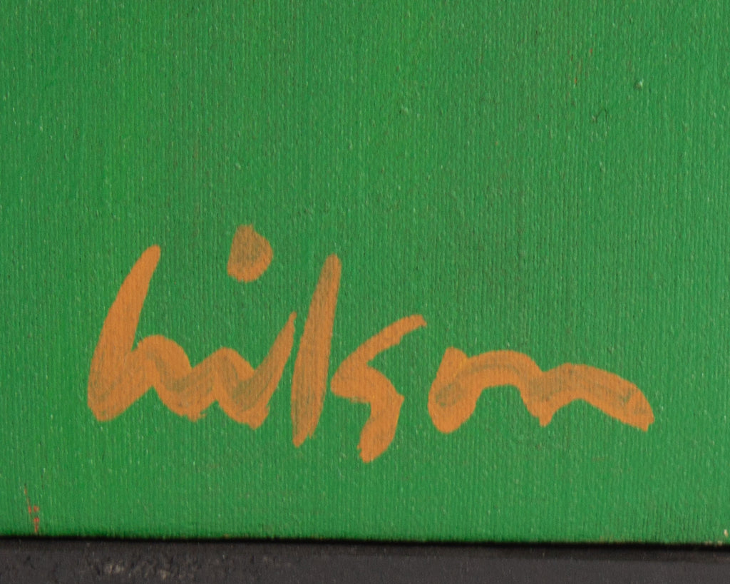 Harry Hilson Signed 1980s Acrylic on Canvas Abstract Painting