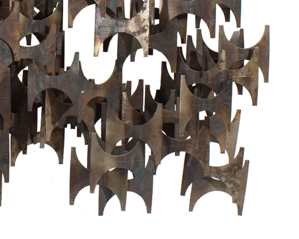 Marc Weinstein Abstract Brutalist Metal Wall Sculpture