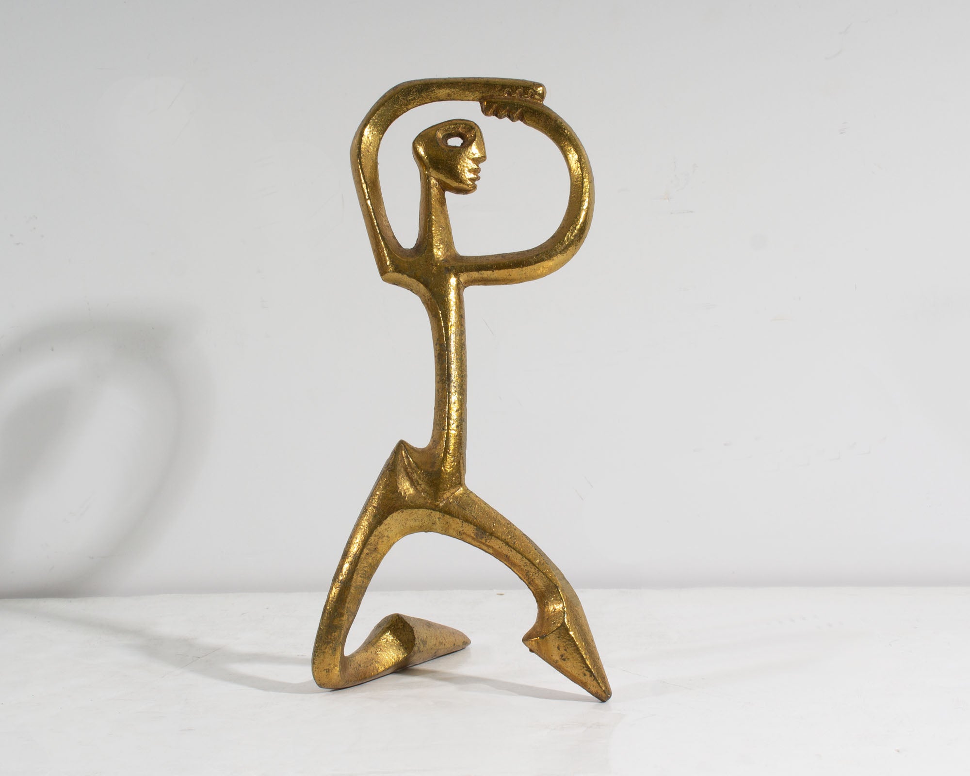 Hand Crafted Brass Ballerina Sculpture - Pointed Toe