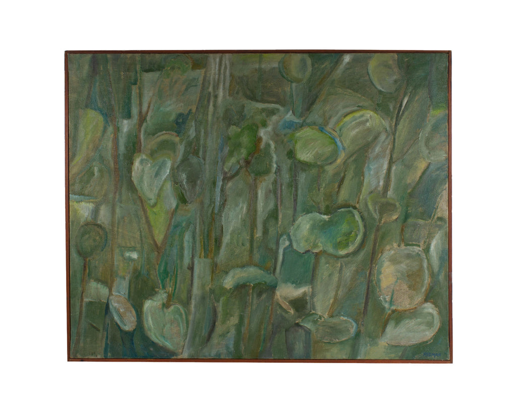 Steve Redman Signed 1960s Oil on Canvas Abstract Painting