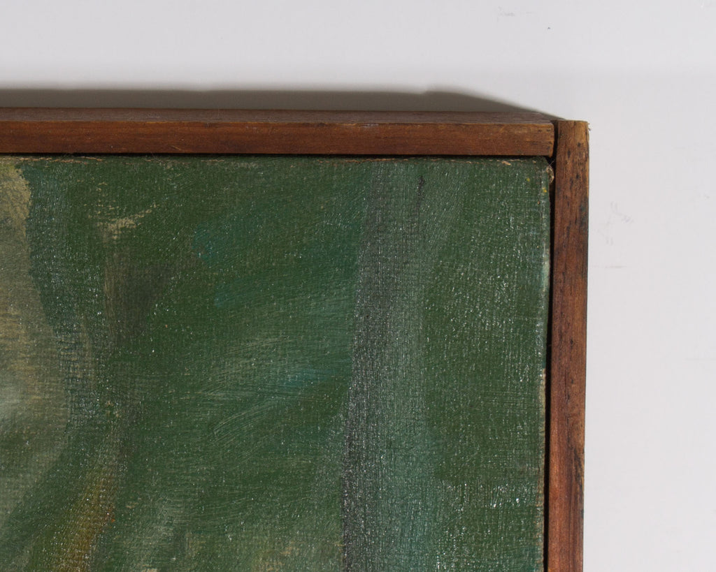 Steve Redman Signed 1960s Oil on Canvas Abstract Painting