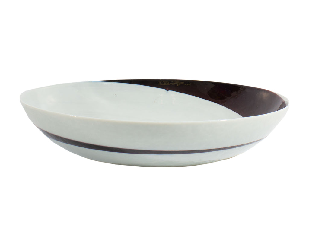 Ferro Murano Art Glass Bowl with Swirl