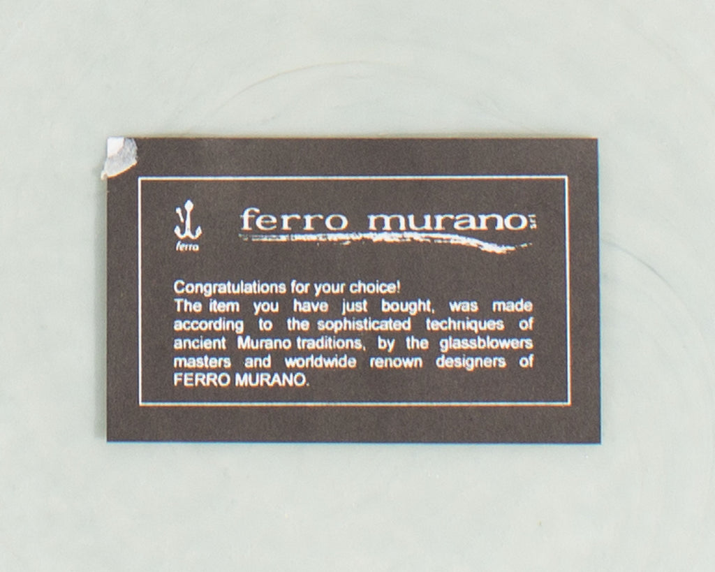 Ferro Murano Art Glass Bowl with Swirl