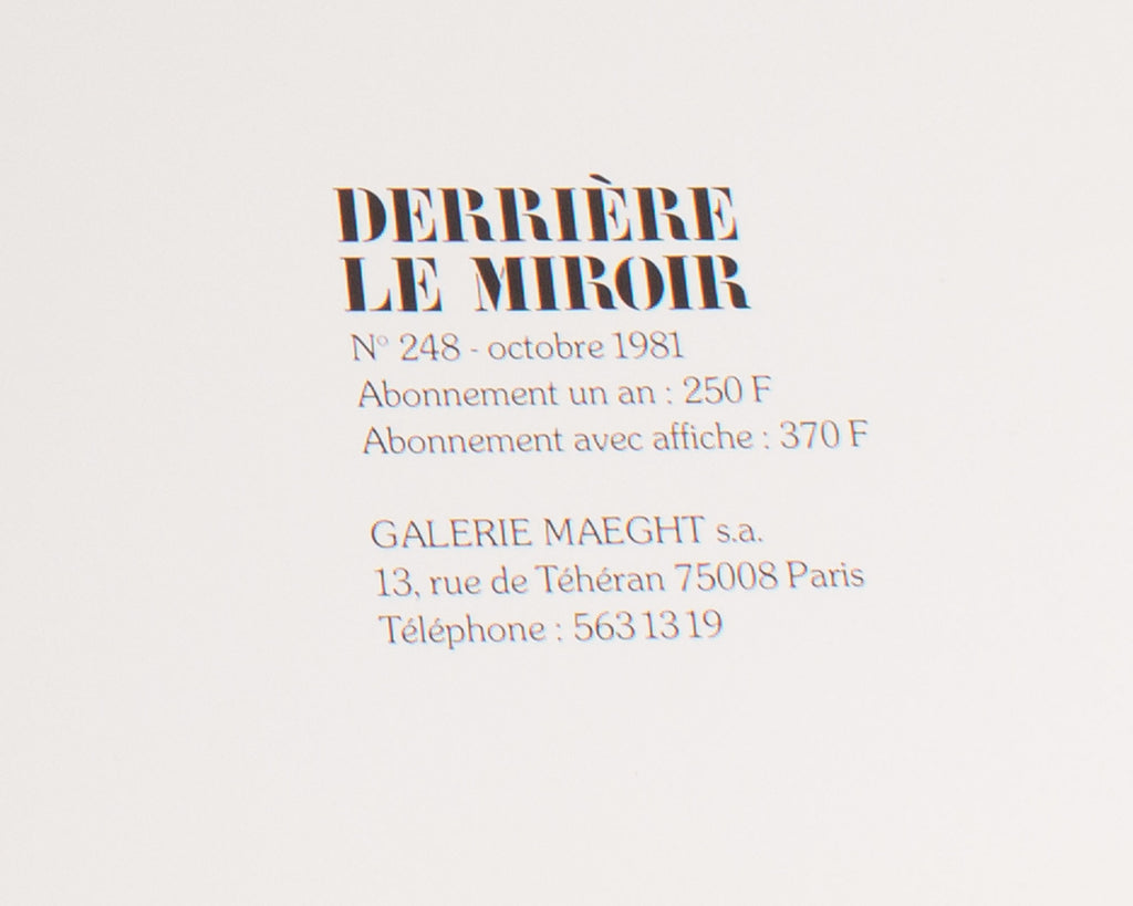 Alexander Calder  1981 “Derrière le Miroir,” No. 248
