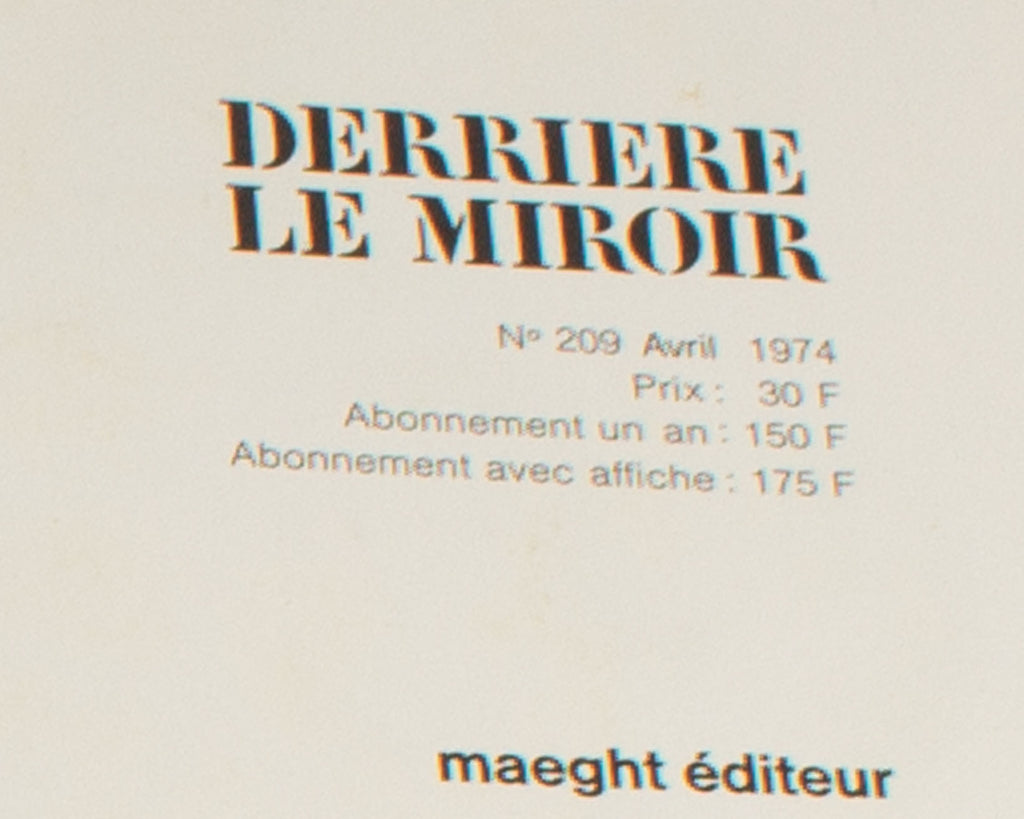 Pol Bury 1974 “Derrière le Miroir,” No. 209