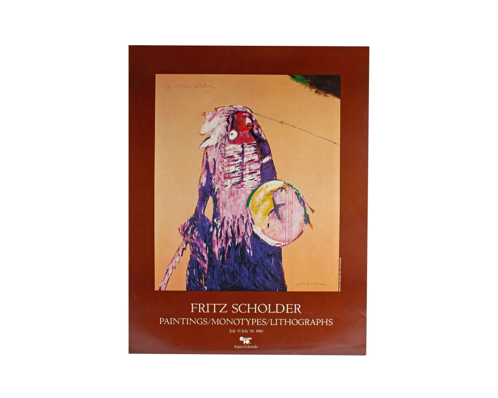 Fritz Scholder Signed 1980 Exhibition Poster