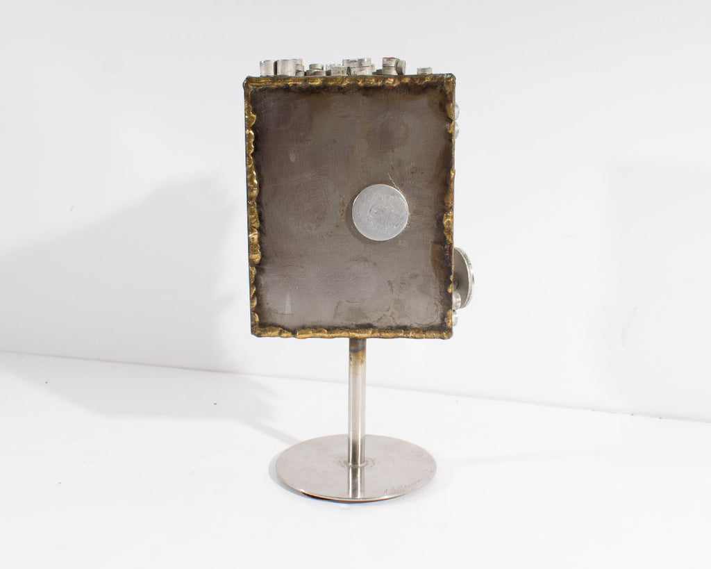 Richard Bitterman Signed 1970 Abstract Found Object Metal Sculpture